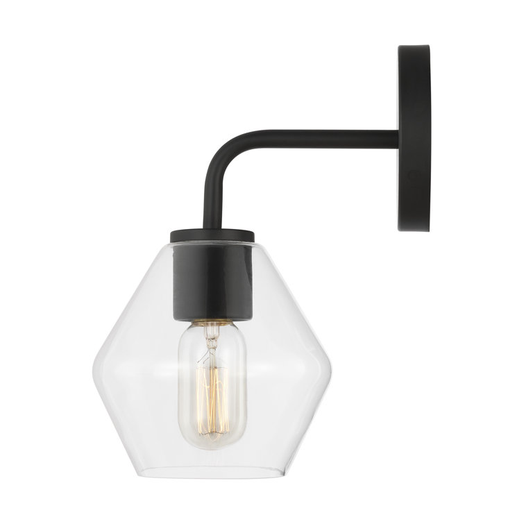 Midnight Black Industrial Farmhouse 1-Light Bath Vanity Pendant