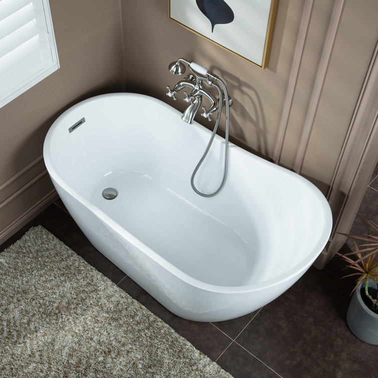 Brushed Nickel Triple Handle Wall Mount Tub Faucet with Handshower