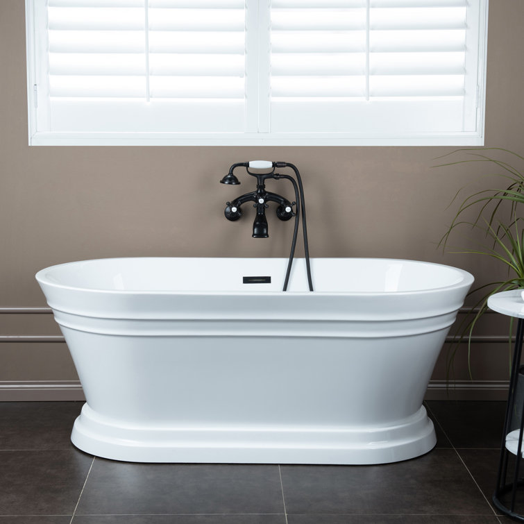 Oil Rubbed Bronze Wall Mount Tub Faucet with Handshower