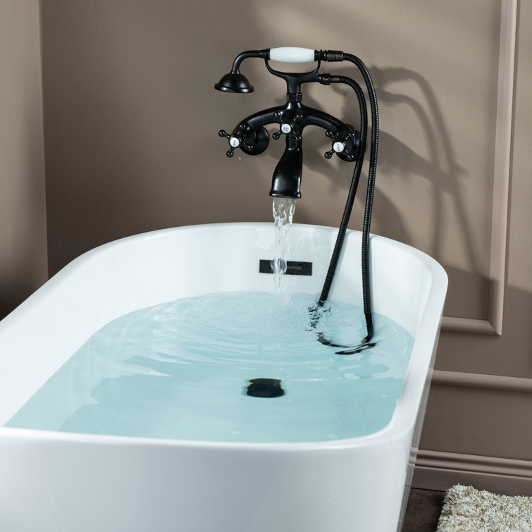 Oil Rubbed Bronze Wall Mount Tub Faucet with Handshower