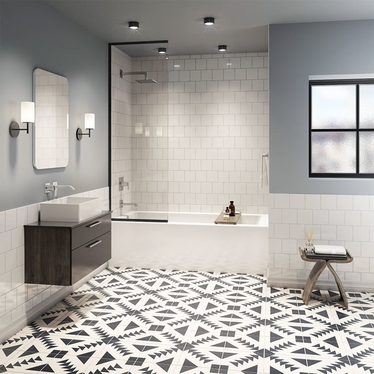 Linea 60" White Acrylic Alcove Soaking Bathtub