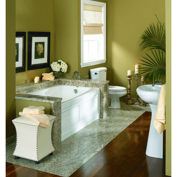 Cetra 60" x 36" White Acrylic Alcove Whirlpool Bathtub
