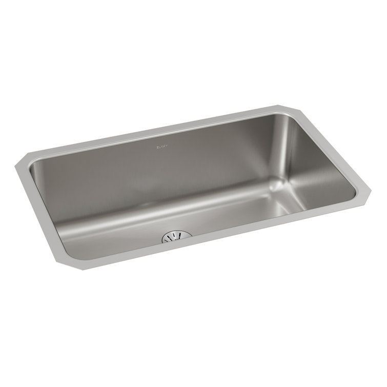 Lustertone Stainless Steel Single Bowl Undermount Kitchen Sink