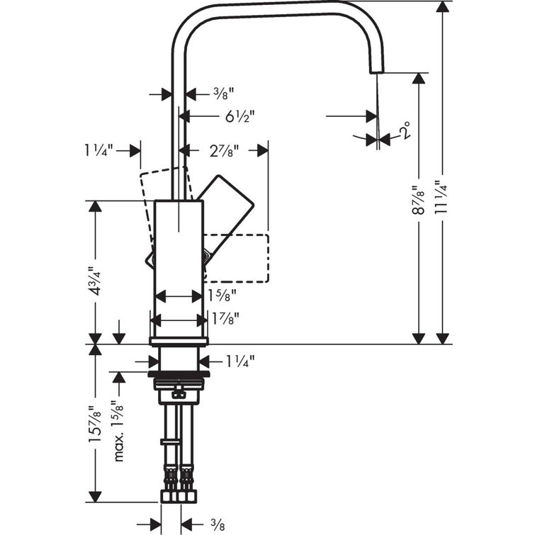 Metropol Brushed Nickel Modern Low Flow Bathroom Faucet