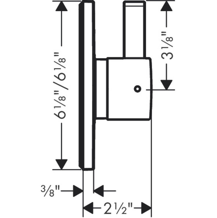 Brushed Nickel Wall-Mounted Diverter Valve Trim