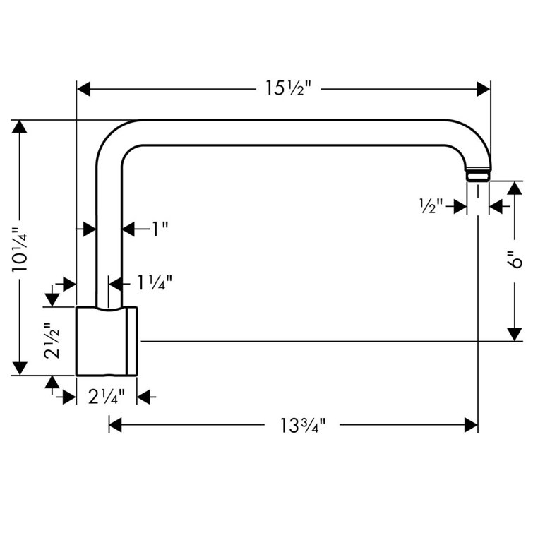 Radiance Brass Swivel 16-inch Shower Arm in Brushed Nickel