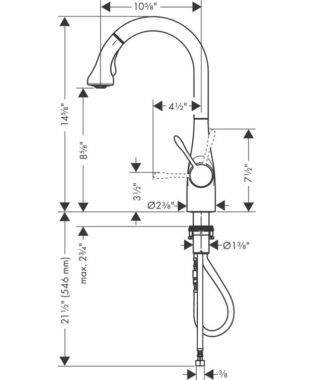 Stainless Steel Modern Pull-Out Spray Kitchen Faucet