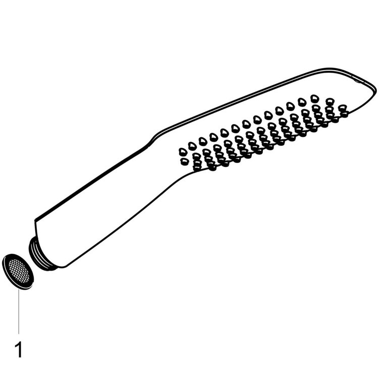 PuraVida Avantgarde Chrome Square Handheld Shower Head with Filter