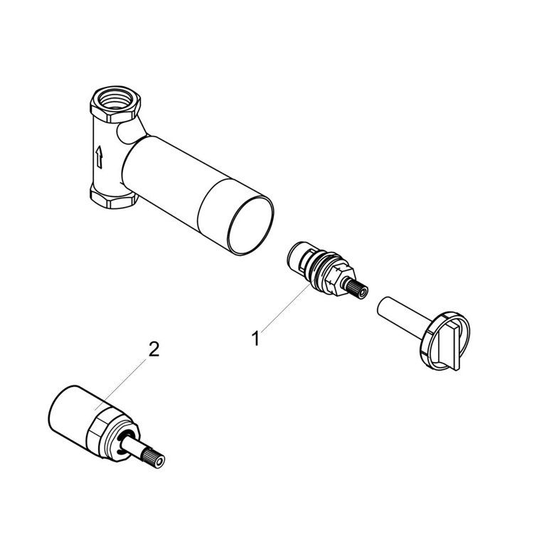 European Brass Modern Shower Rough Volume Control Valve