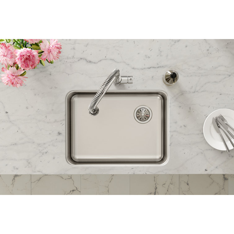 Lustertone Classic Stainless Steel Single Bowl Undermount Sink