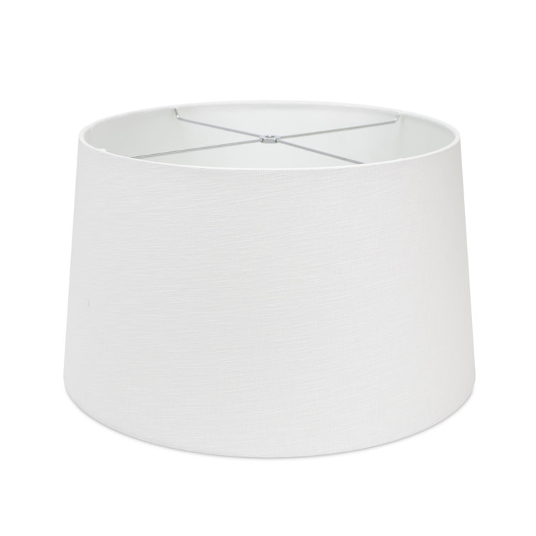 White Linen 10" H x 16" W Classic Lamp Shade