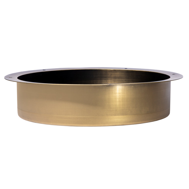 Antique Gold 15" Round Stainless Steel Undermount Vessel Sink