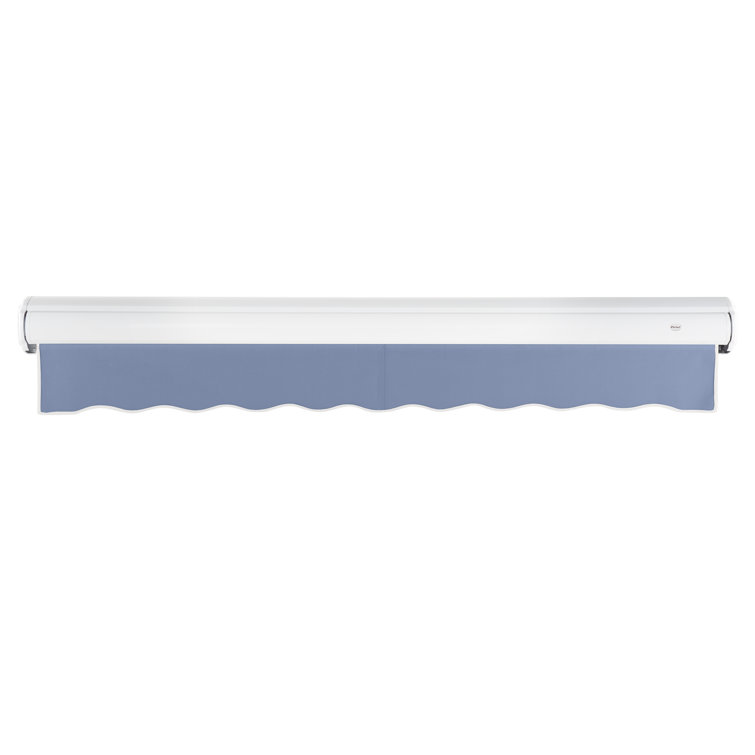 Dusty Blue 16' Motorized Retractable Patio Awning with Cassette