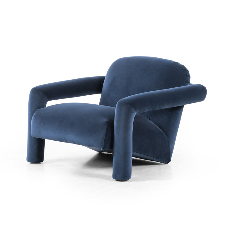 Sapphire Navy Contemporary Modern Glove Accent Chair