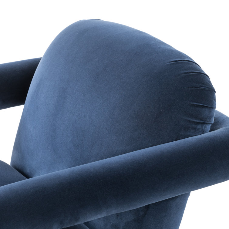 Sapphire Navy Contemporary Modern Glove Accent Chair