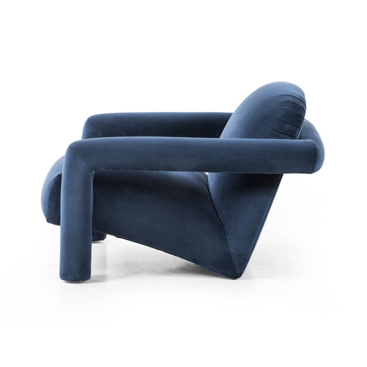 Sapphire Navy Contemporary Modern Glove Accent Chair