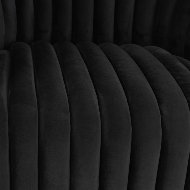 Handcrafted Gray Polyester Swivel Barrel Chair with Solid Wood Frame