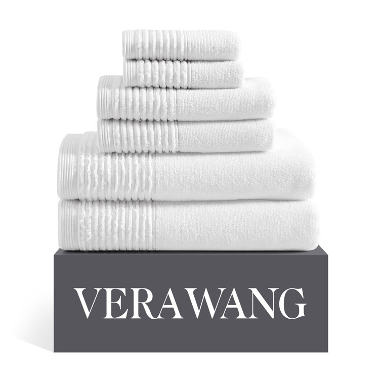 White Ridged Cotton Hand Towel Set of Three