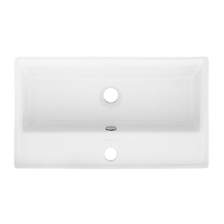 Claire 22" White Ceramic Wall-Mount Bathroom Sink