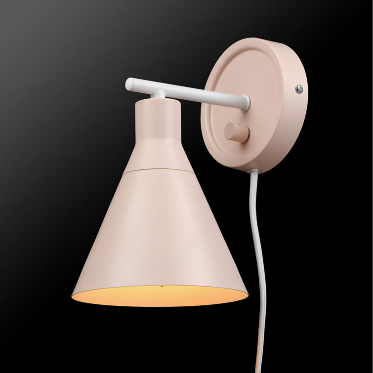 Matte White Brass Accent Dimmable Wall Sconce