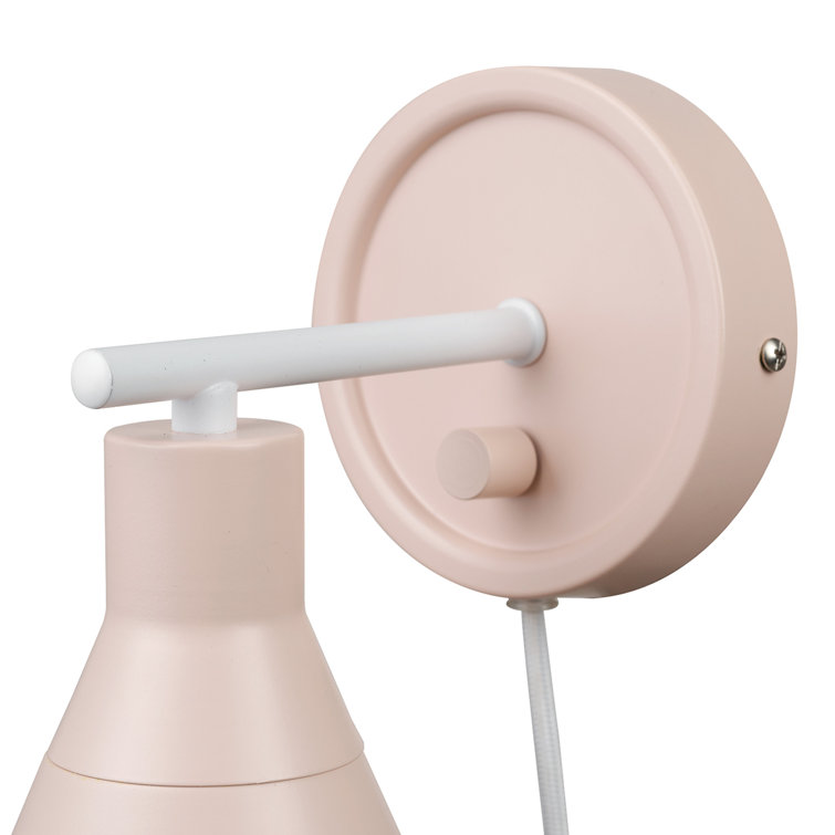 Matte White Brass Accent Dimmable Wall Sconce