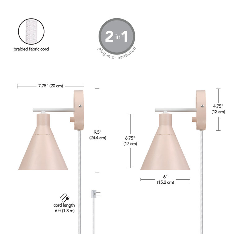 Matte White Brass Accent Dimmable Wall Sconce
