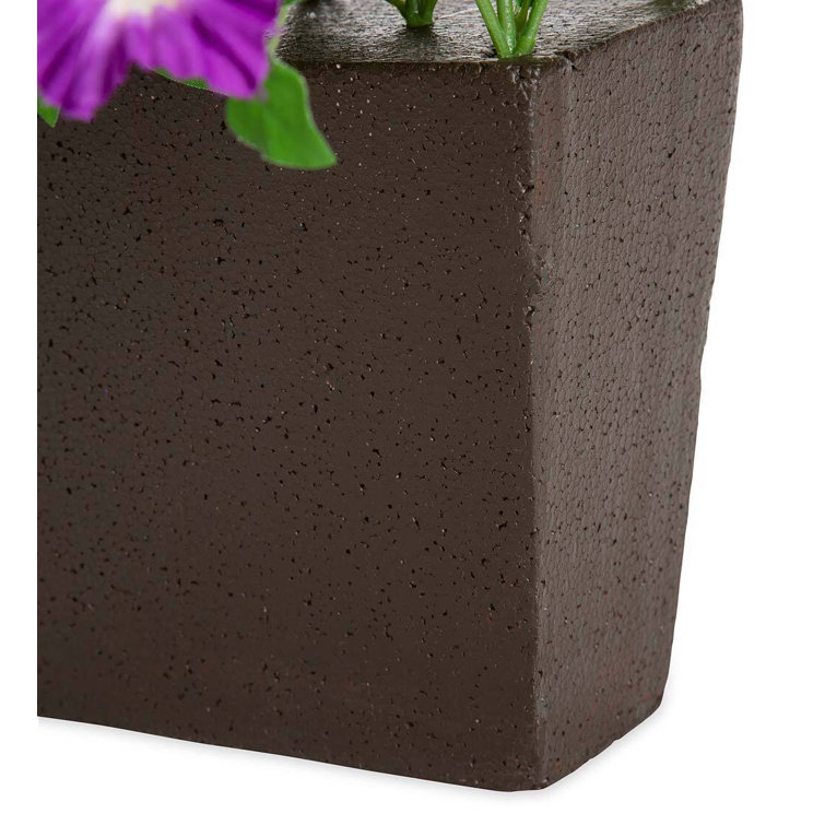 Vibrant Purple and Yellow Faux Petunia Potted Arrangement
