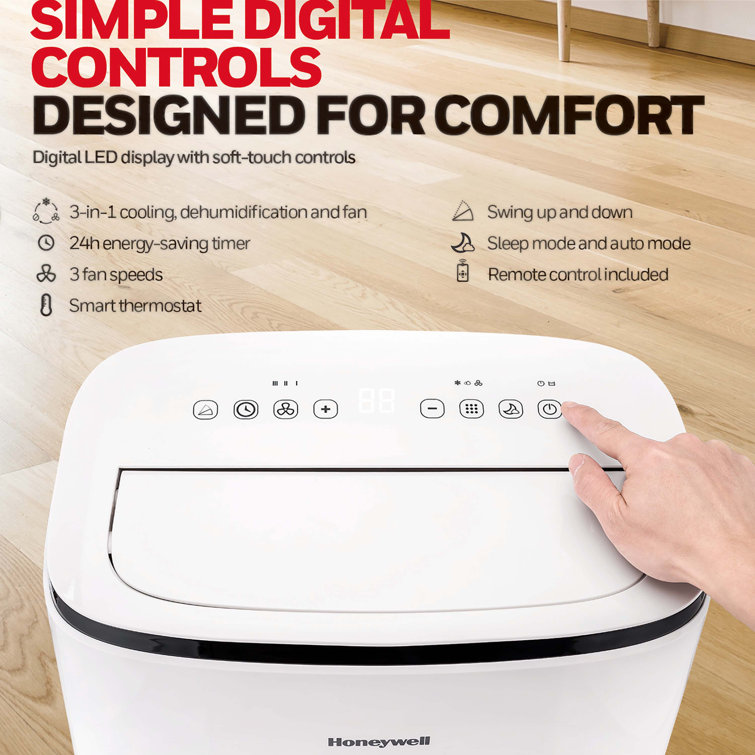 Honeywell 12000 BTU White Portable Air Conditioner with Remote
