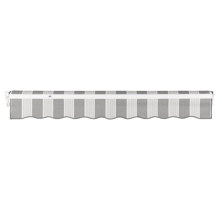 Burgundy Motorized Retractable Awning with Aluminum Frame