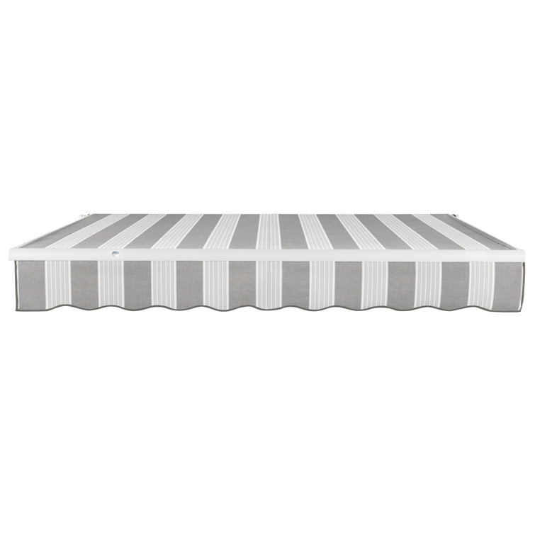 Burgundy Motorized Retractable Awning with Aluminum Frame