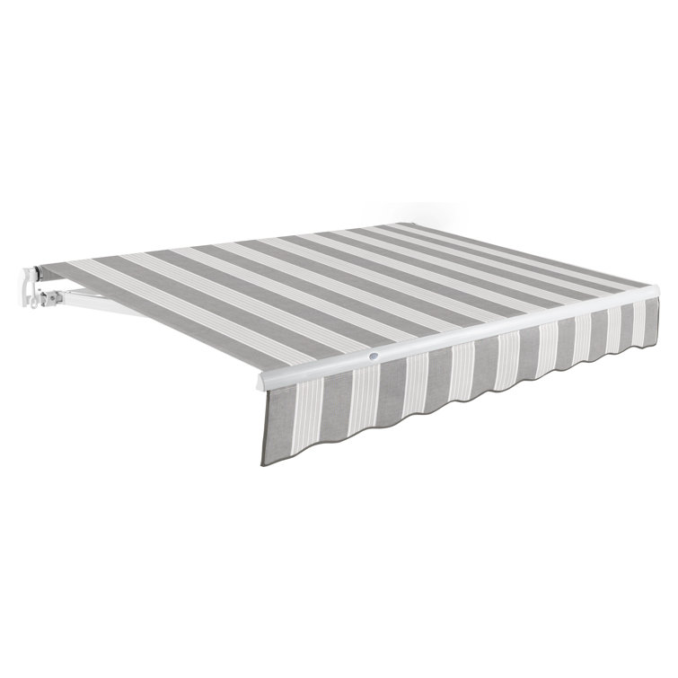 Burgundy Motorized Retractable Awning with Aluminum Frame