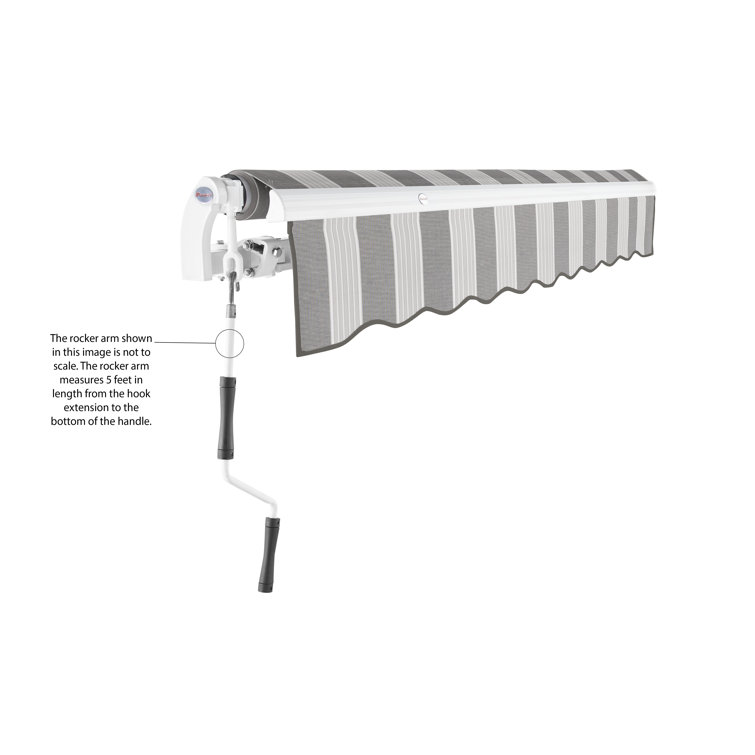 Burgundy Motorized Retractable Awning with Aluminum Frame