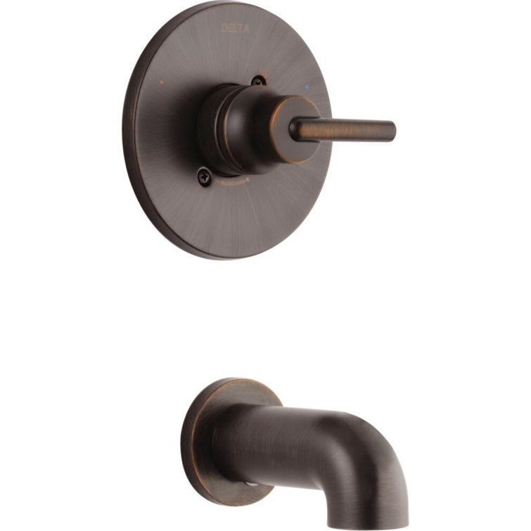 Venetian Bronze Wall-Mounted Lever Tub Faucet Trim
