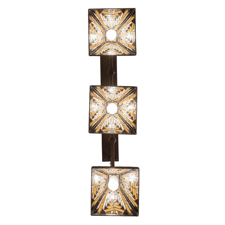48" Mahogany Bronze Glass LED 3-Light Island Pendant