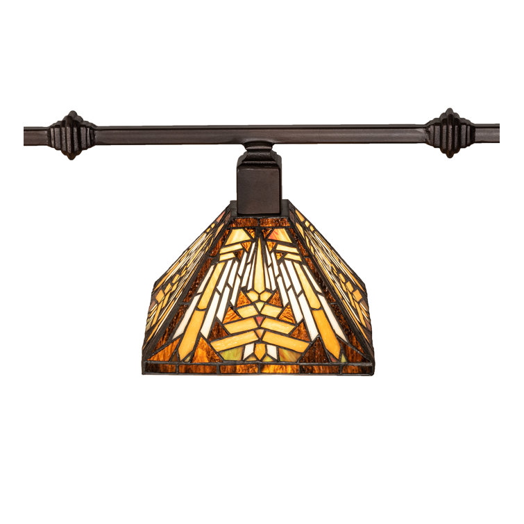 48" Mahogany Bronze Glass LED 3-Light Island Pendant
