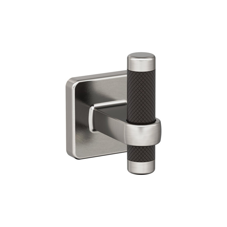 Brushed Nickel and Oil-Rubbed Bronze Single Prong Robe Hook