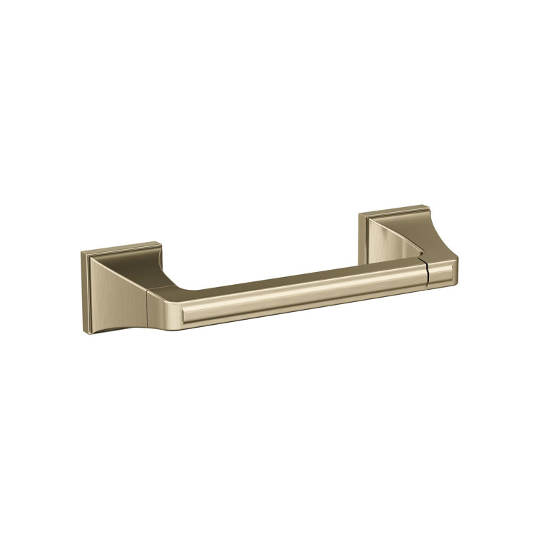Golden Champagne Pivoting Double Post Toilet Paper Holder