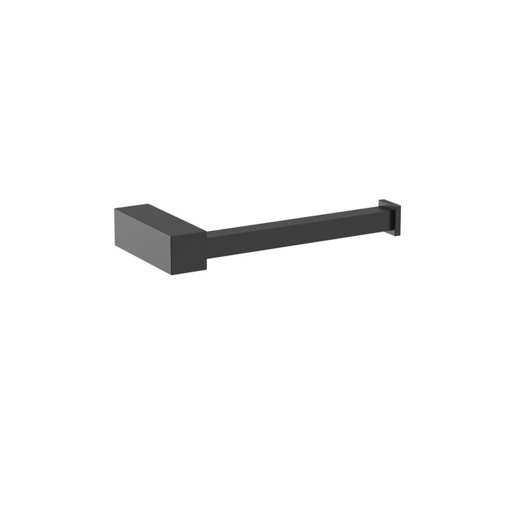 Matte Black Modern Single Post Toilet Paper Holder