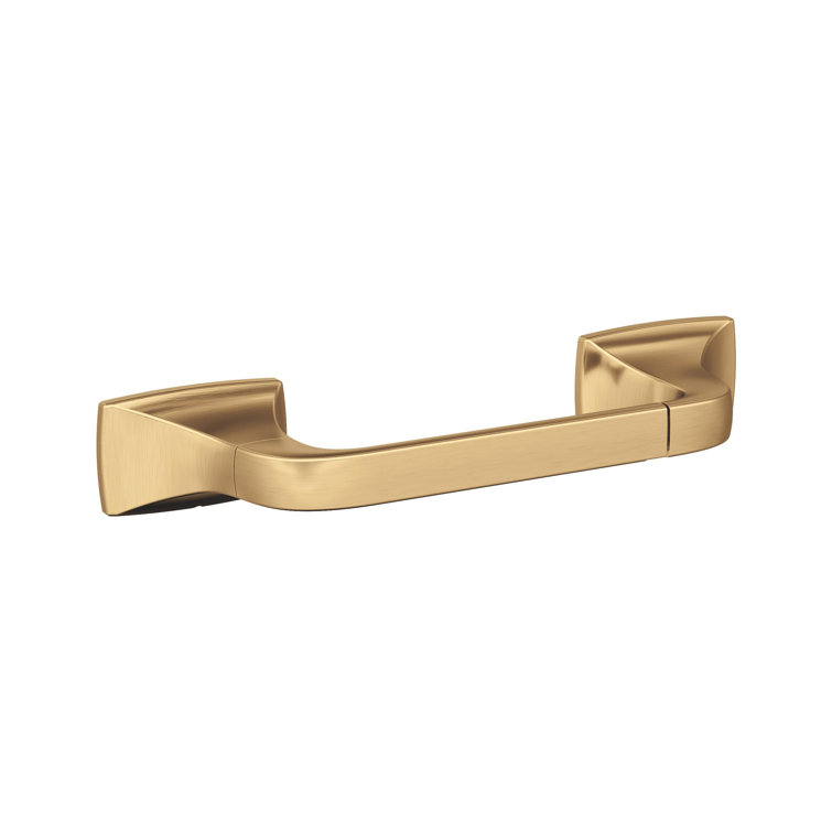 Champagne Bronze Pivoting Double Post Toilet Paper Holder