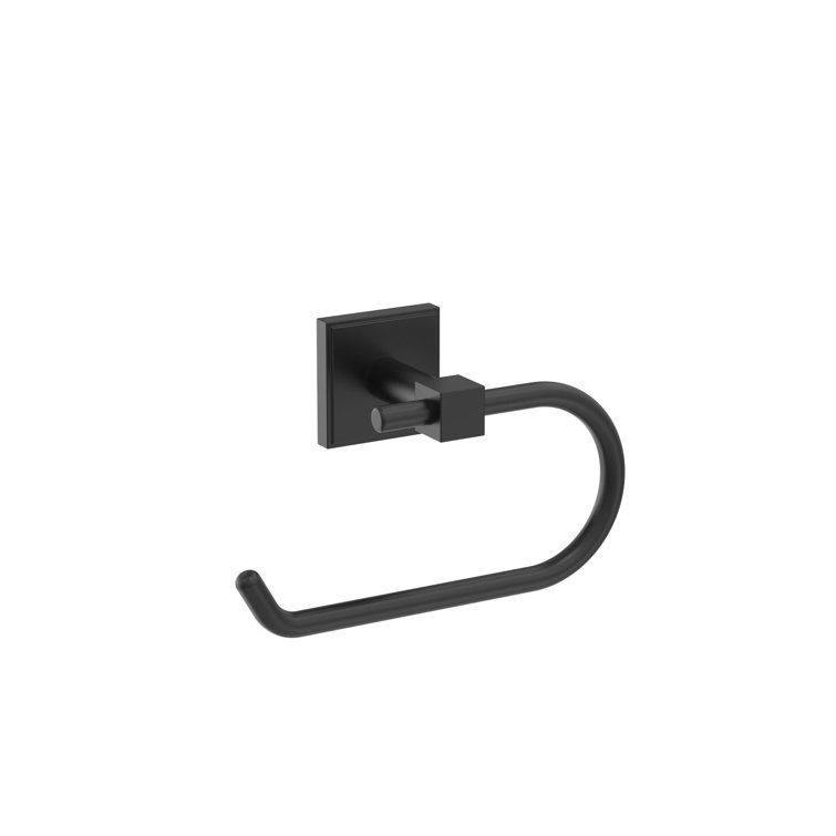Matte Black Single Post Wall Mount Toilet Paper Holder