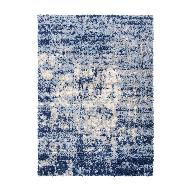 Holmby Blue 2.5' x 6' Synthetic Shag Runner Rug