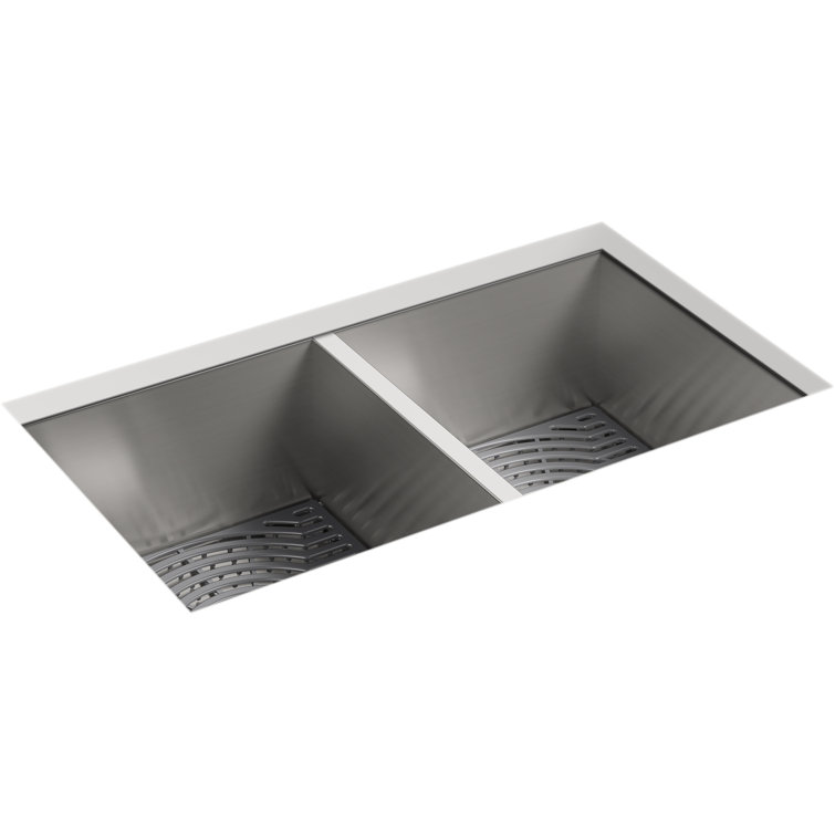Ludington 32" Stainless Steel Under-Mount Double-Bowl Kitchen Sink