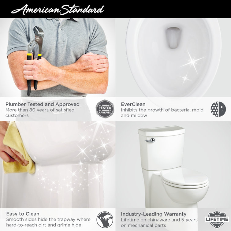 White Two-Piece Elongated Siphonic Jet Toilet