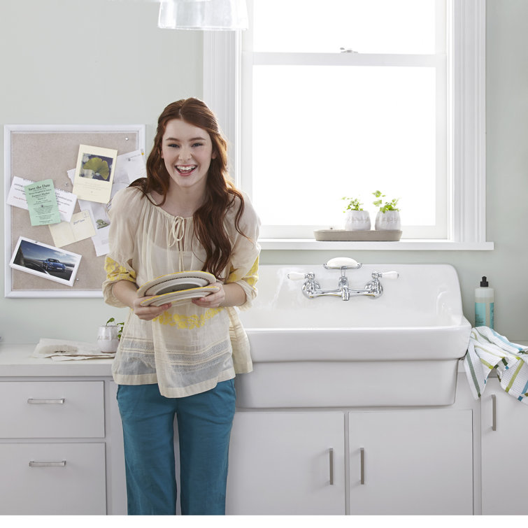White 30'' Farmhouse Single Bowl Ceramic Kitchen Sink