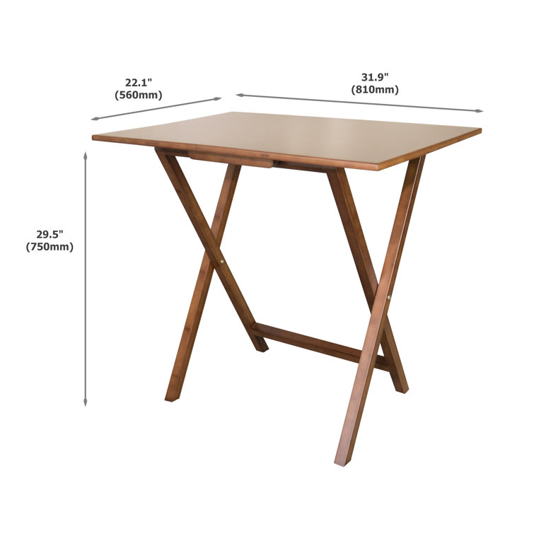 Caramel Bamboo Folding Desk with Rounded Edges
