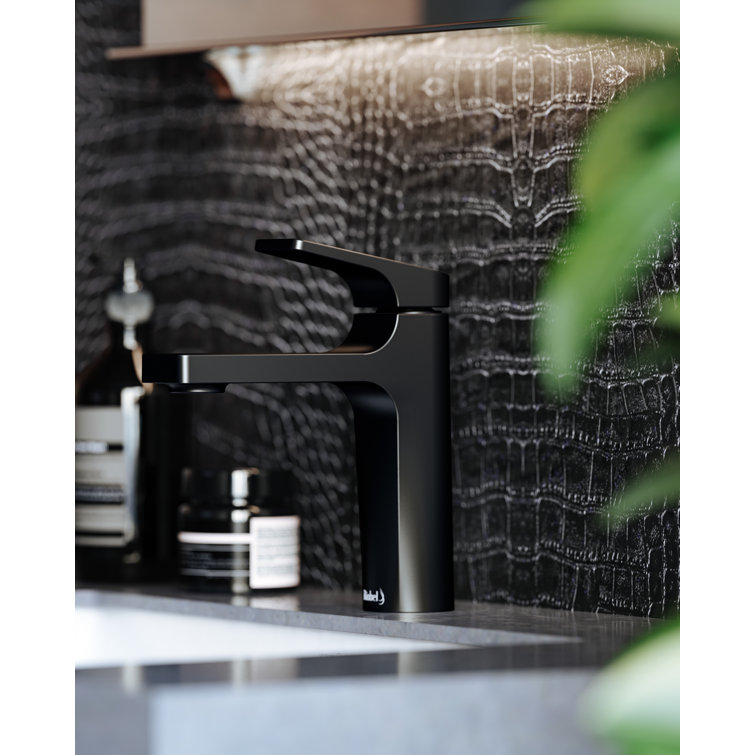 Elegant Brushed Nickel Single Hole Bathroom Faucet with Lever Handle