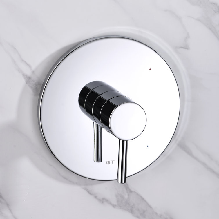 Chrome Rainfall Pressure-Balanced Tub and Shower Faucet Set