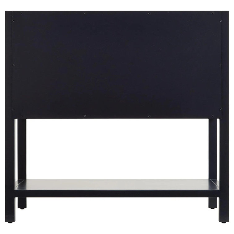 Robertson 36" Brushed White Mahogany Bathroom Vanity with Carrara Marble Top