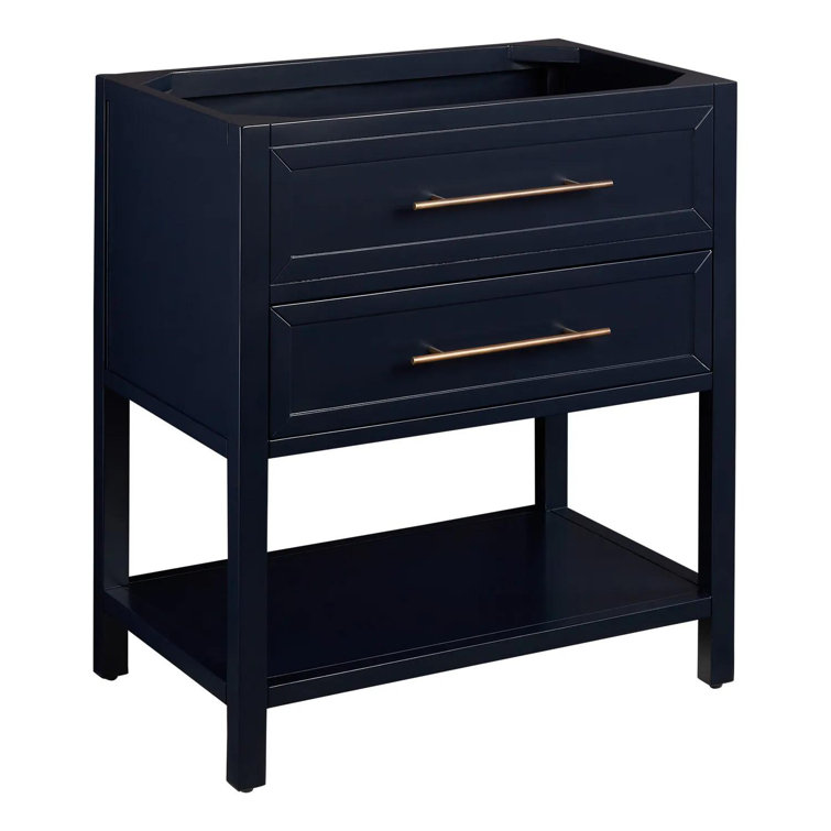 Midnight Navy Blue Mahogany Single Freestanding Bathroom Vanity