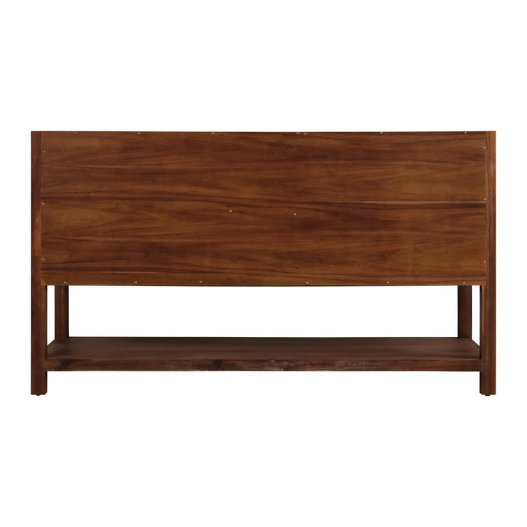 Morris 60" Dark Brown Wood Double Bathroom Vanity
